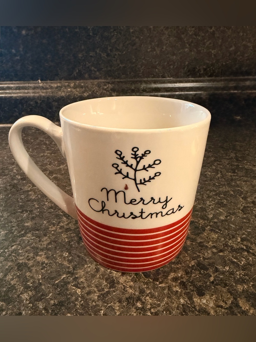 Merry Christmas Red and White Ceramic Mug